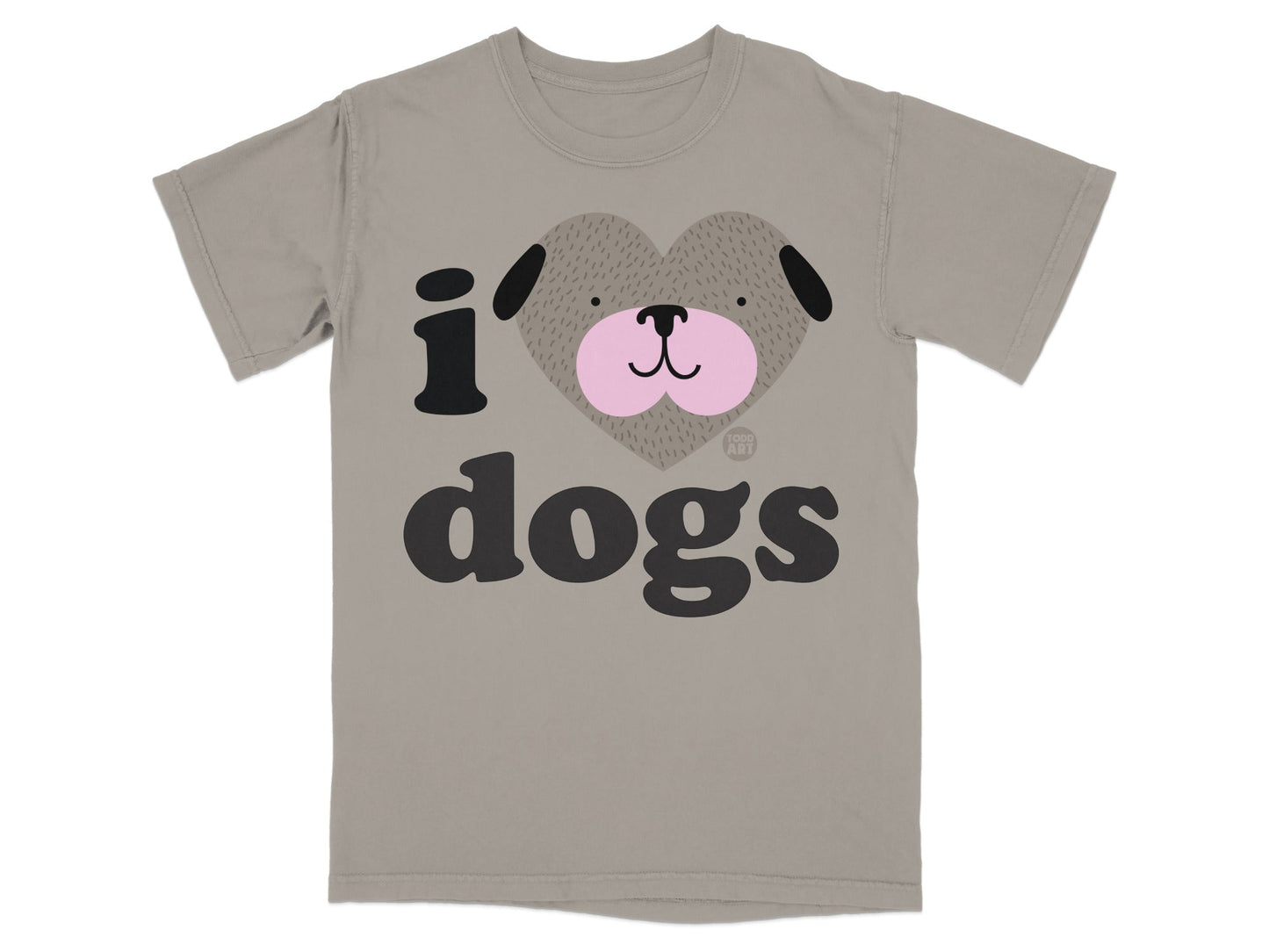 I Heart Dogs Cute Graphic Design T-Shirt