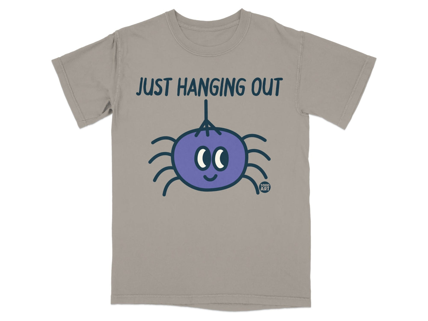 Just Hanging Out Purple Cartoon Spider T-shirt