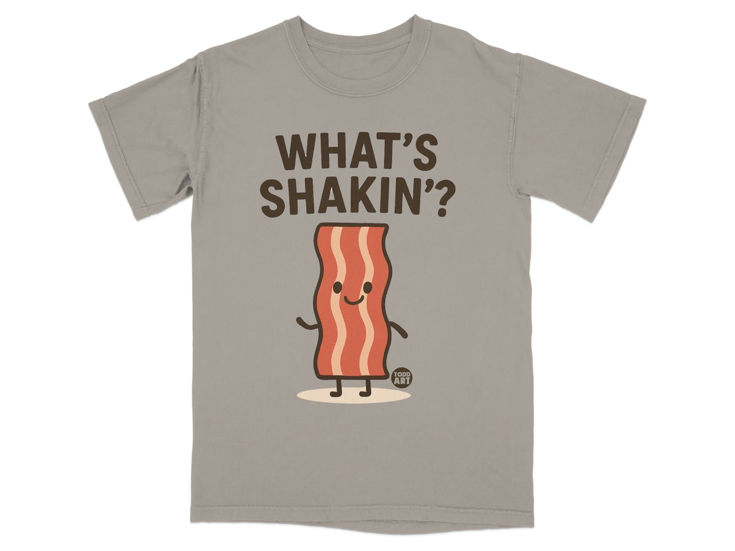 What's Shakin' Cute Cartoon Bacon T-Shirt