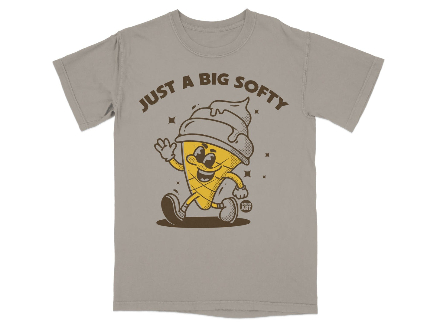 Just a Big Softy Cute Ice Cream Character T-shirt