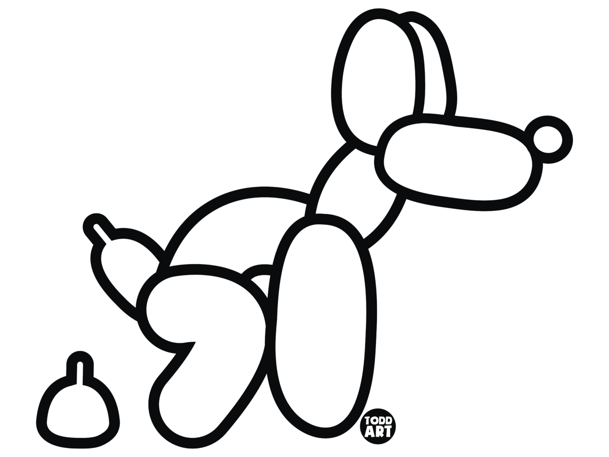 White Balloon Dog Framed Fine Art Print by Todd Goldman