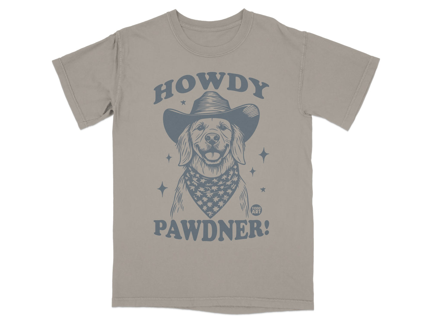 Howdy Pawdner Cowboy Dog Graphic T-Shirt Product