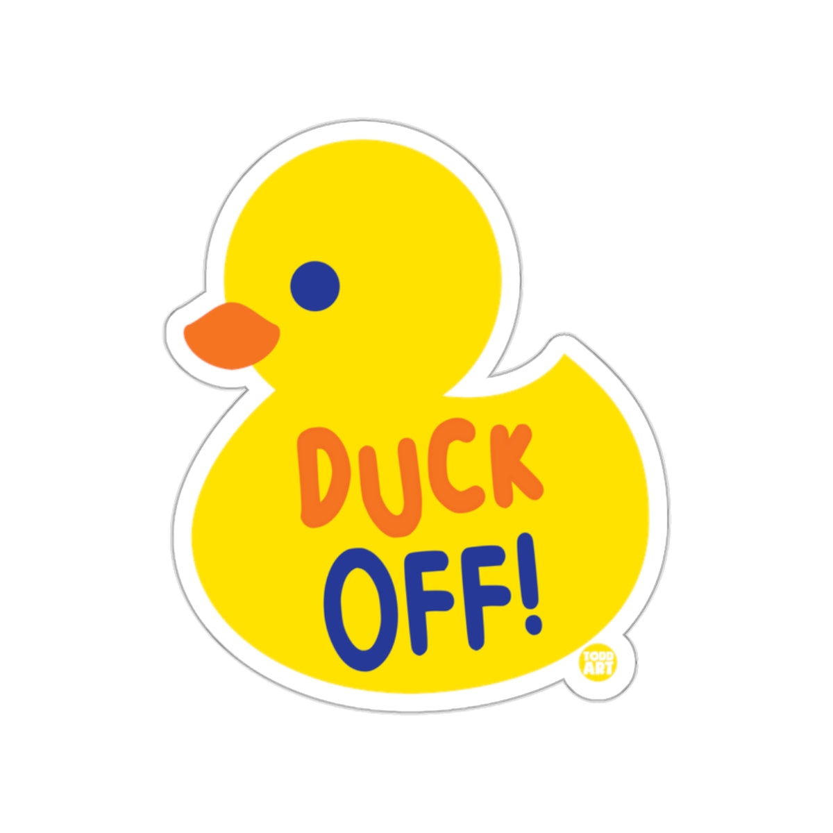 Duck Off Yellow Rubber Duck Sticker Product