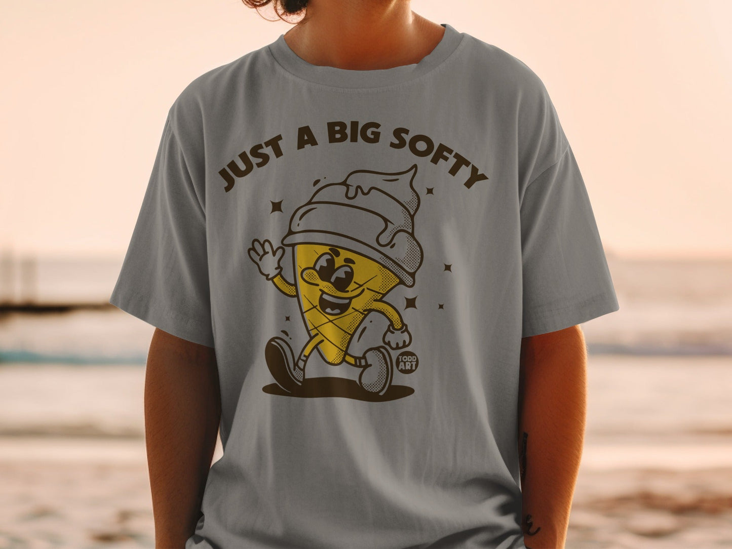 Just A Big Softy Ice Cream Graphic T-Shirt