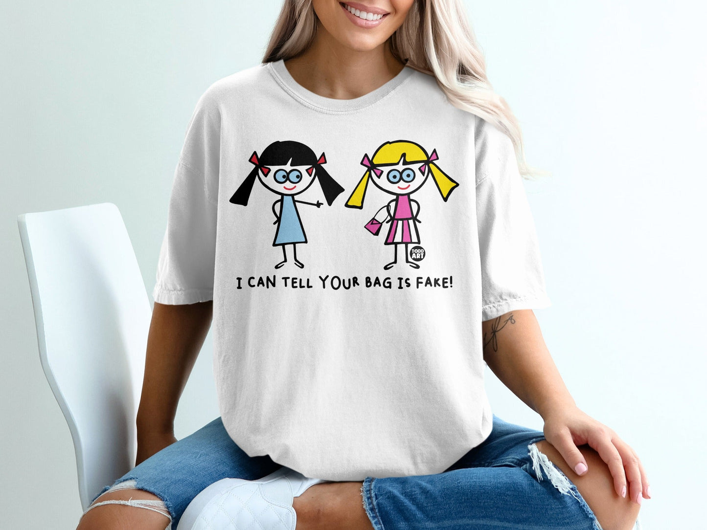I Can Tell Your Bag Is Fake Funny Graphic Tee Shirt