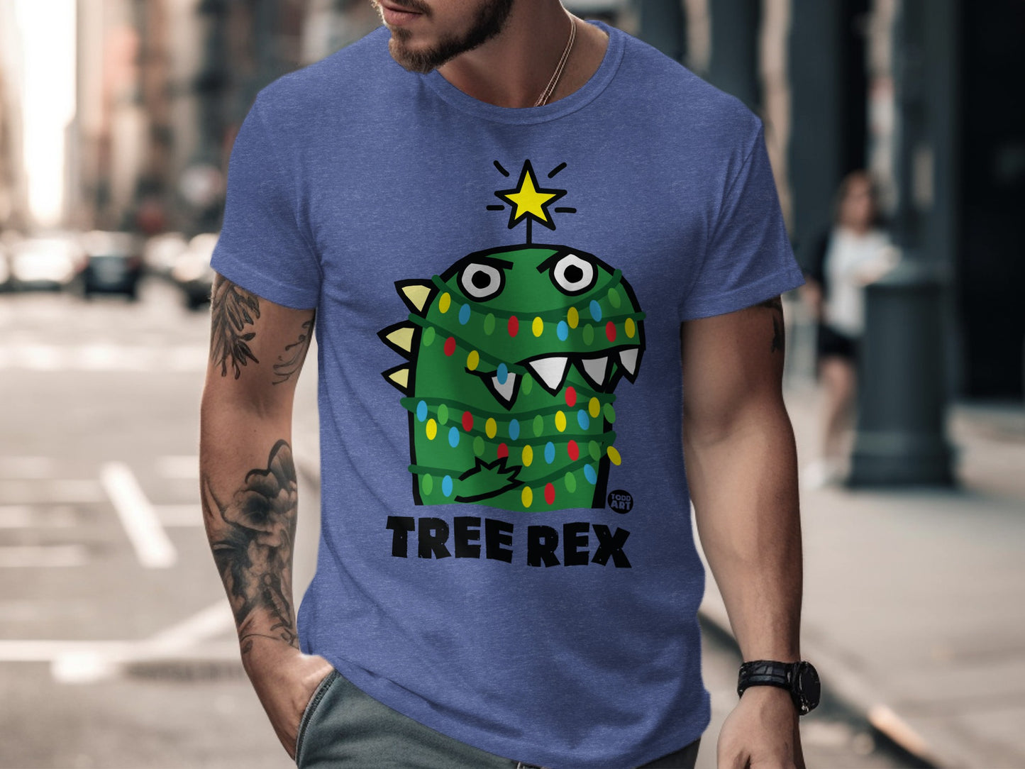 Funny Christmas Tree Rex Dinosaur Graphic T-Shirt product