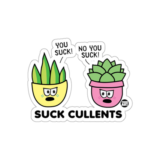 Funny Sucker Plants with Faces You Suck No You Suck Stickers