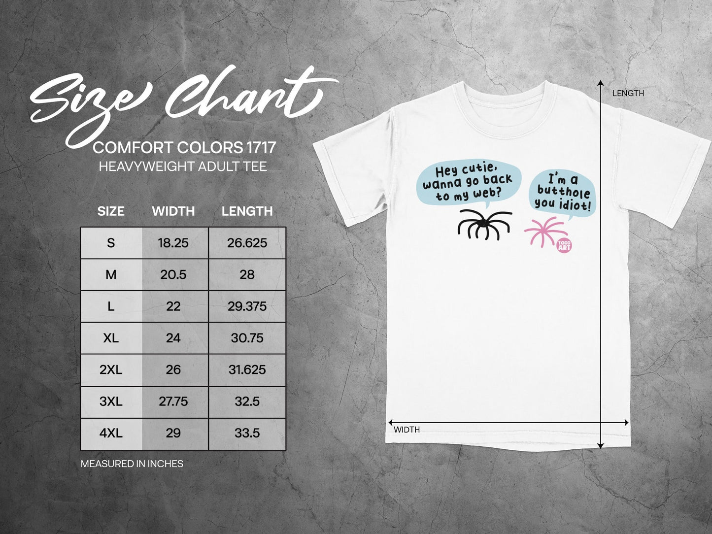 Hey Cutie Wanna Go Back to My Web Adult Tee