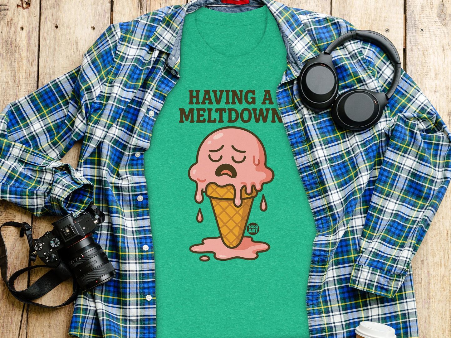 Having a Meltdown Ice Cream Funny Tee product