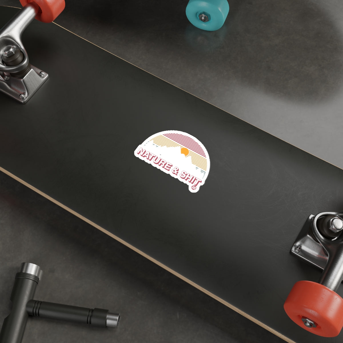 Nature And Shit Landscape Mountains Funny Quote Stickers