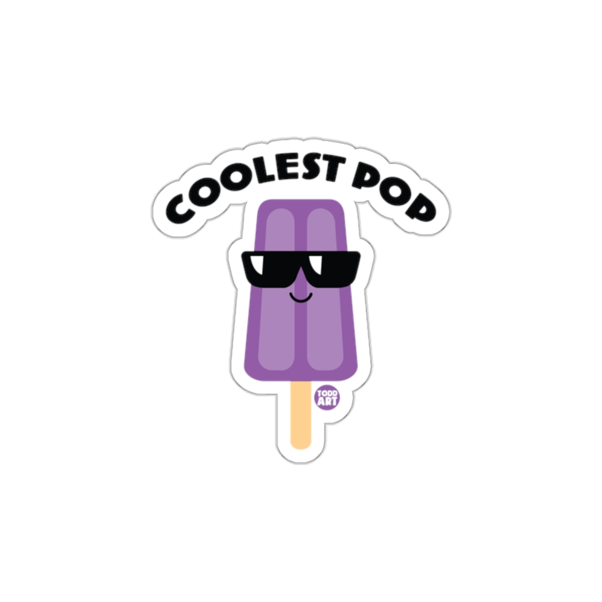 Coolest Pop Sticker with Sunglasses Fun Design