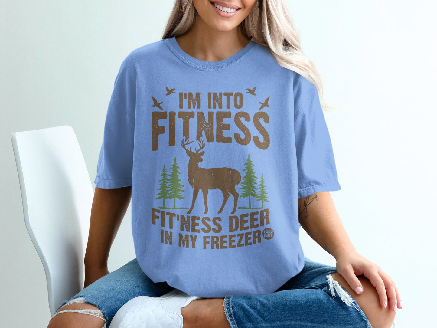 I'm Into Fitness Fitness Deer in My Freezer T-shirt
