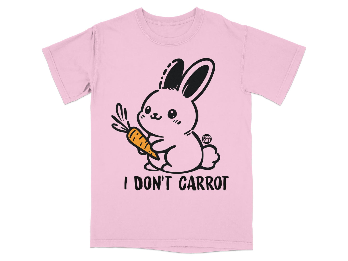 Adorable Pink I Don't Carrot Bunny T-shirt