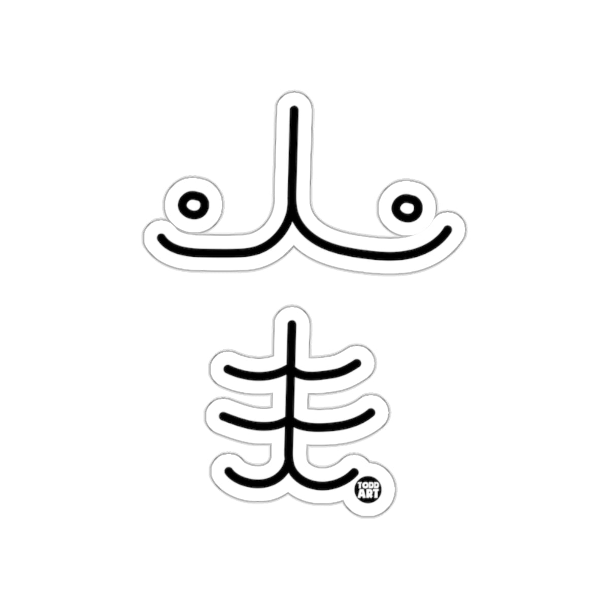 Quirky Artistic Design Drawing Sticker Set