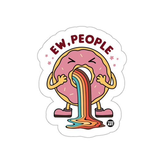 Ew People Vomiting Donut Cartoon Sticker Product
