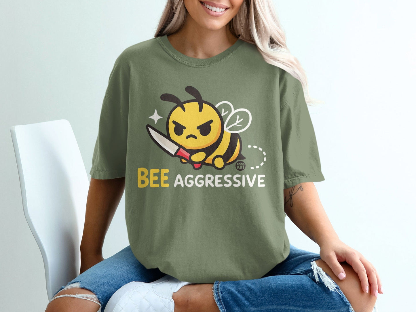 Bee Aggressive Cute Graphic Tee Ideal Casual Shirt