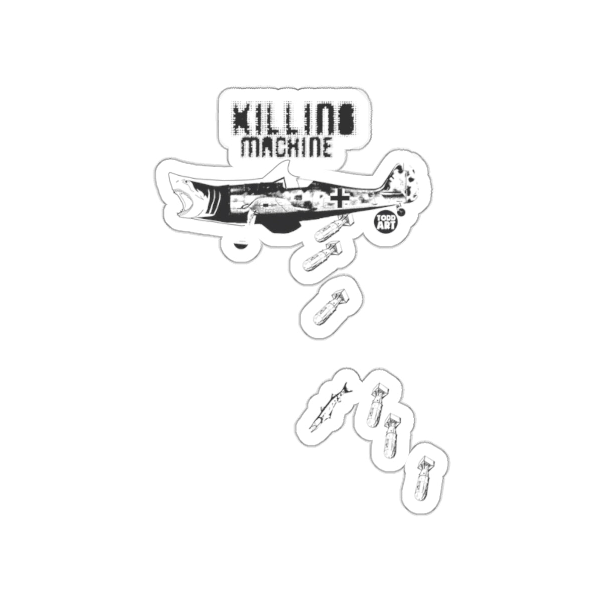 Killino Machine Todd Art Fighter Plane Sticker Pack