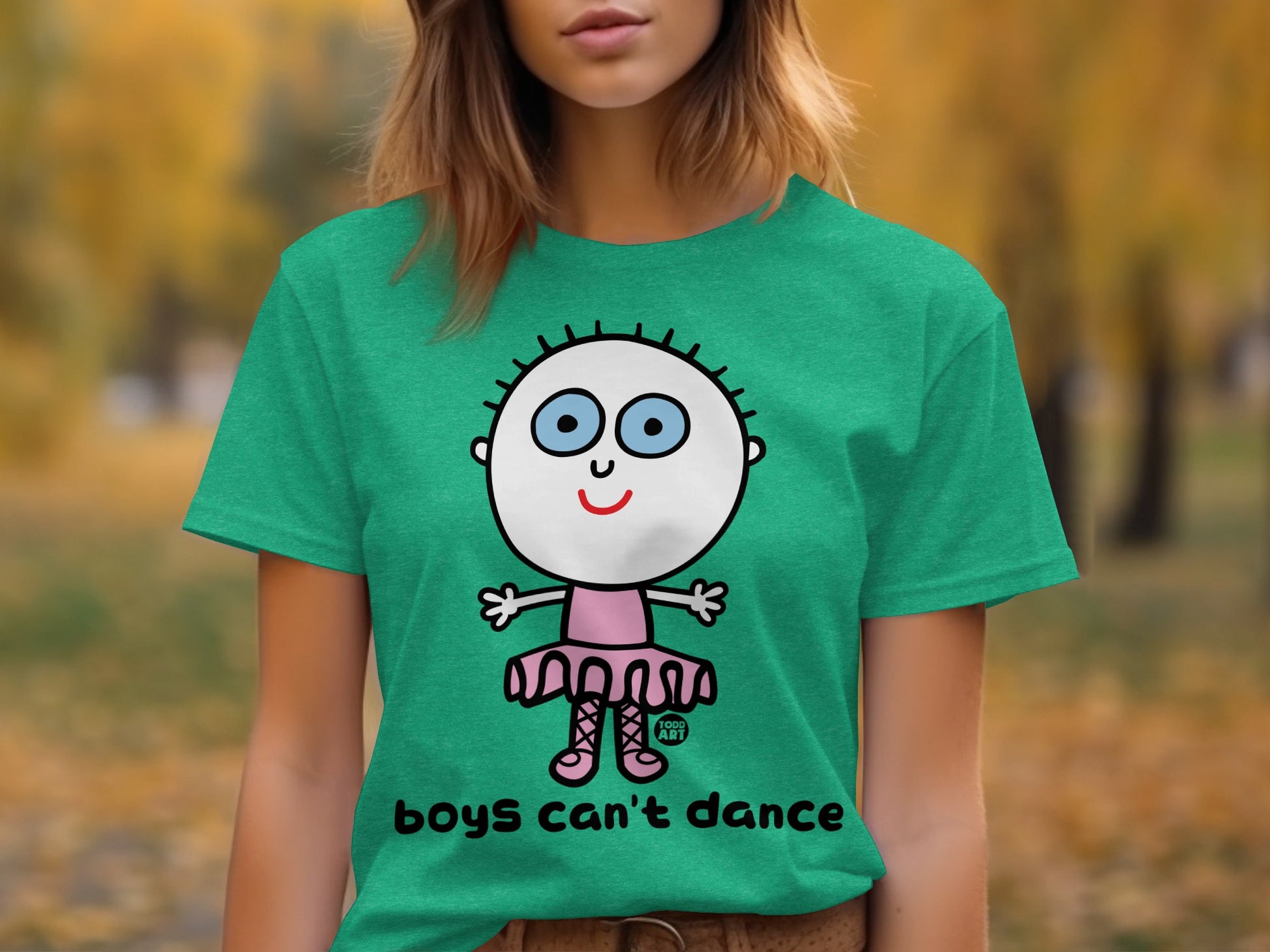 Cute Cartoon Character Boys Can't Dance T-Shirt