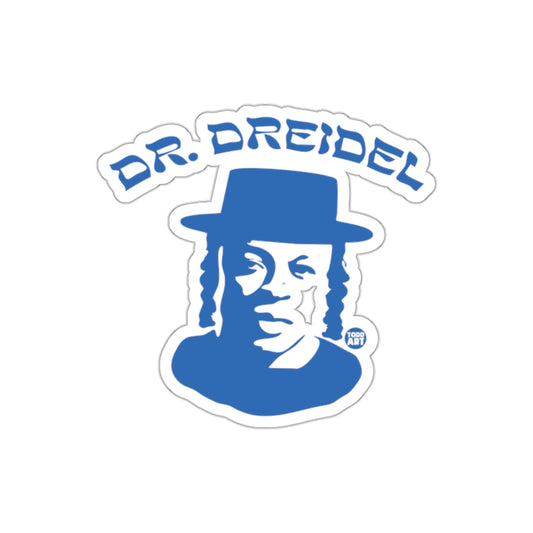 Dr. Dreidel Blue Headwear Portrait Sticker
