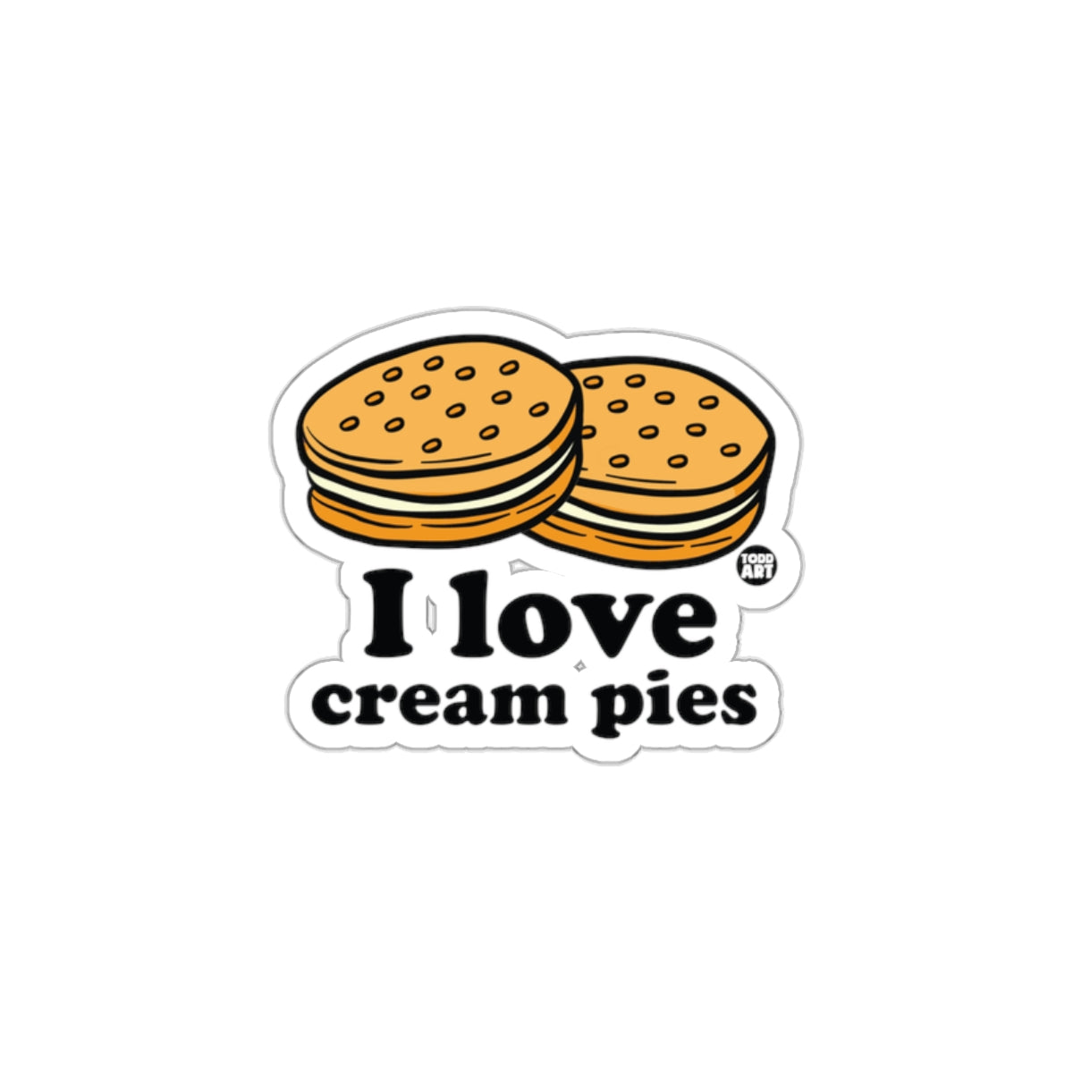 I love cream pies sticker perfect for any collection