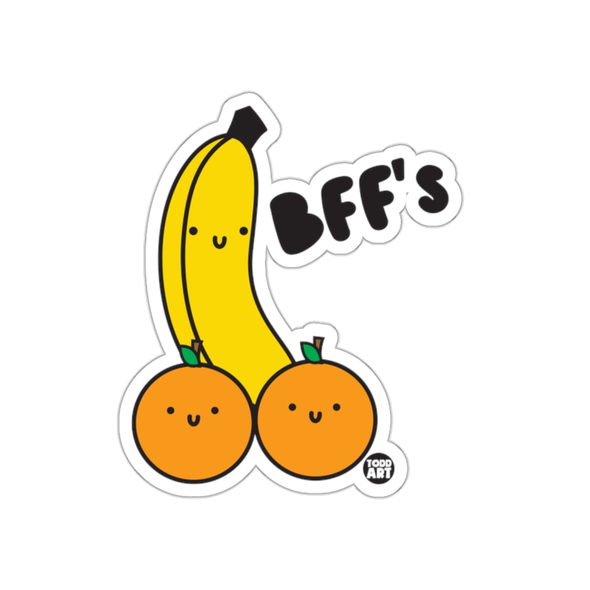 Cute Banana and Orange Best Friends BFF's Sticker
