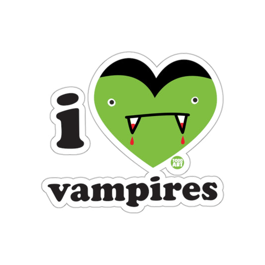 I Love Vampires Cute Heart Design Sticker