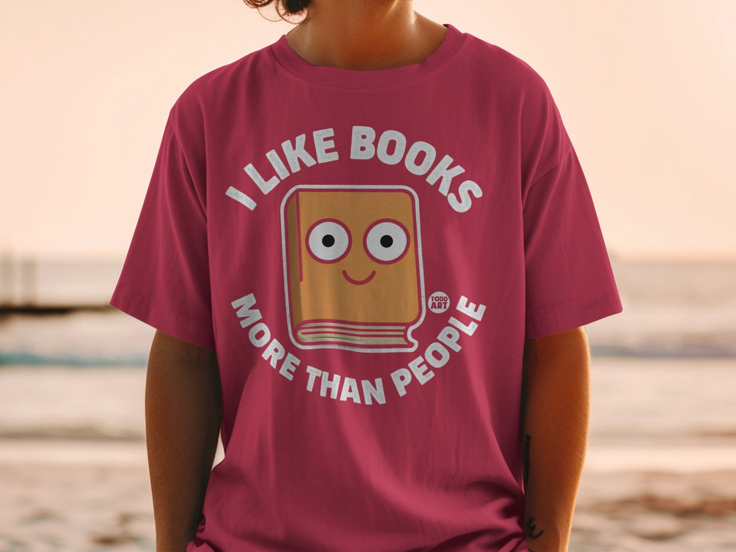 I Like Books More Than People Funny Graphic T-Shirt