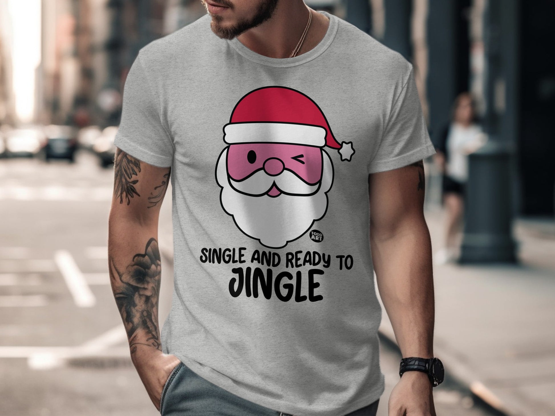 Single and Ready to Jingle Santa Claus T-Shirt