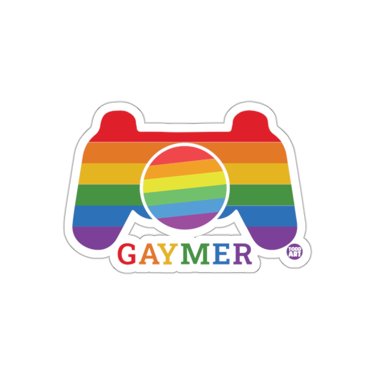 Gaymer Rainbow Gamer Design Sticker for All Surfaces