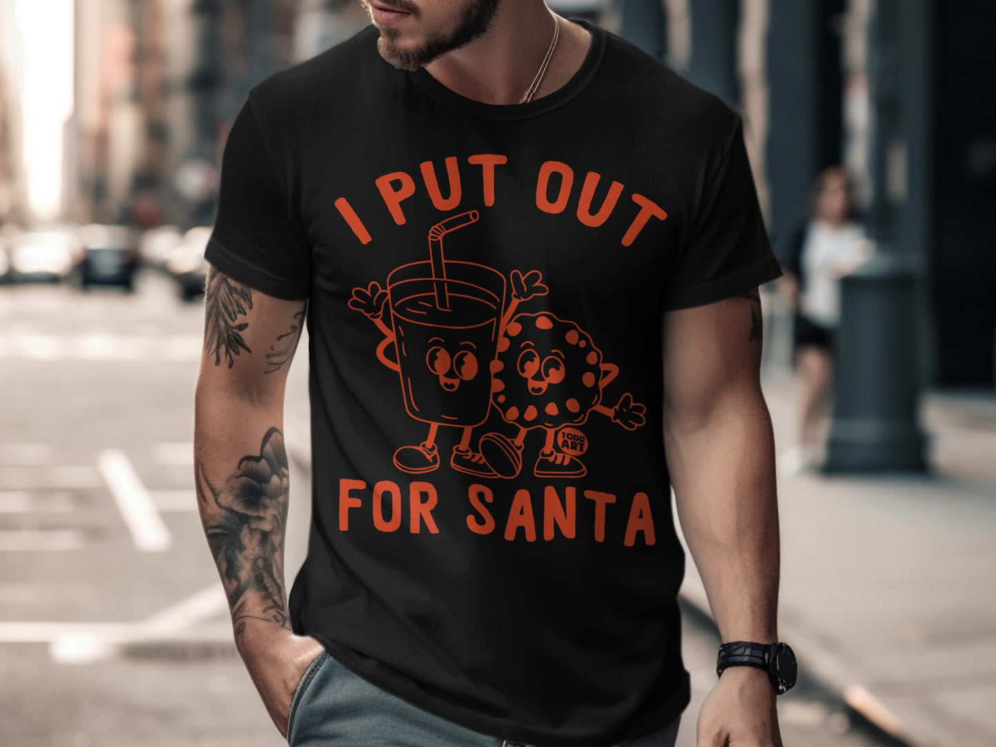 I Put Out For Santa Funny Graphic T-Shirt