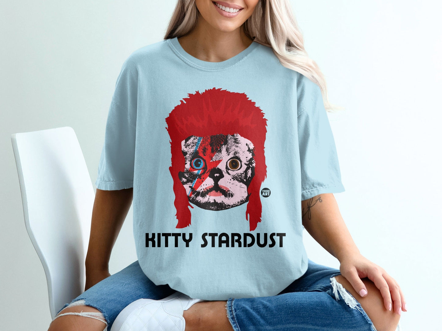 Kitty Stardust Graphic Tee for Cat Lovers