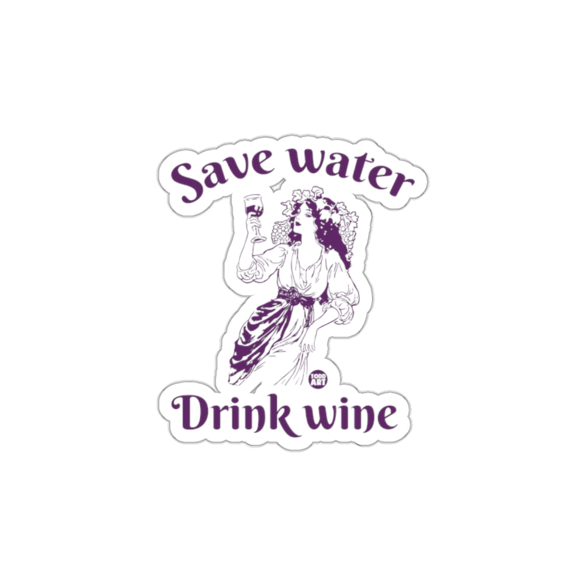 Save Water Drink Wine Sticker Decorative Decal