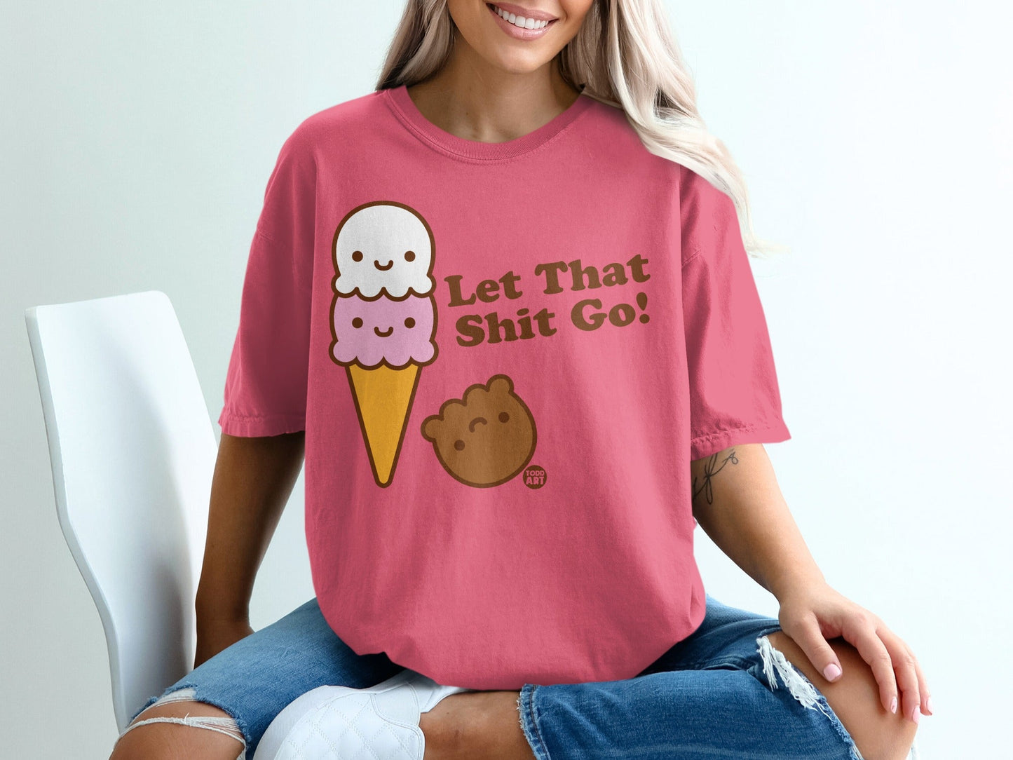 Let That Shit Go! Ice Cream Graphic T-shirt
