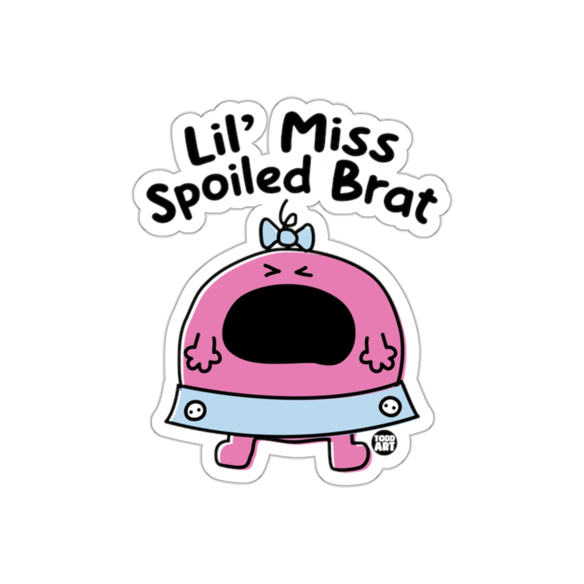 Lil' Miss Spoiled Brat Cartoon Character Sticker
