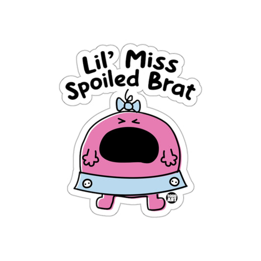 Lil' Miss Spoiled Brat Cartoon Character Sticker