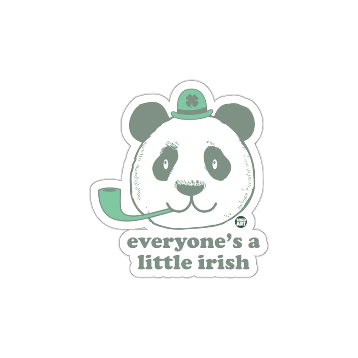 Everyone's a Little Irish Panda Sticker