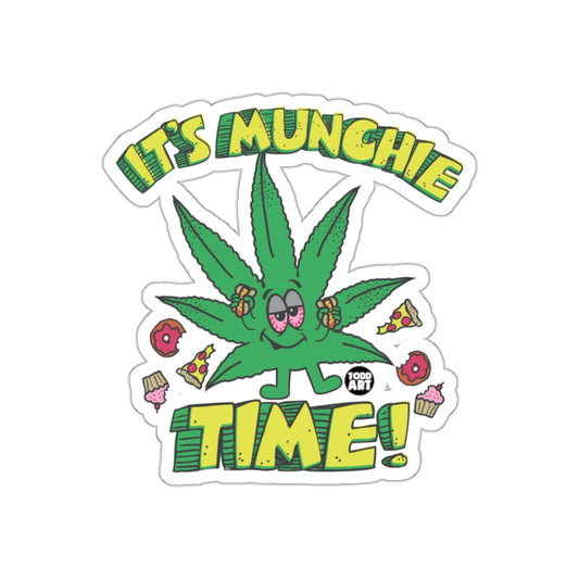 It's Munchie Time Fun Cannabis-Themed Sticker