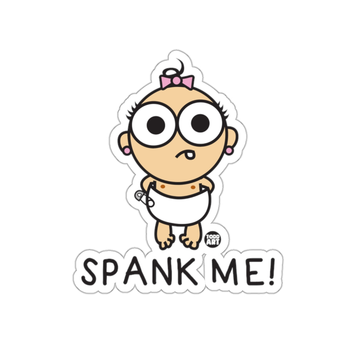 Spank Me Cartoon Baby Sticker Fun Graphic Decal