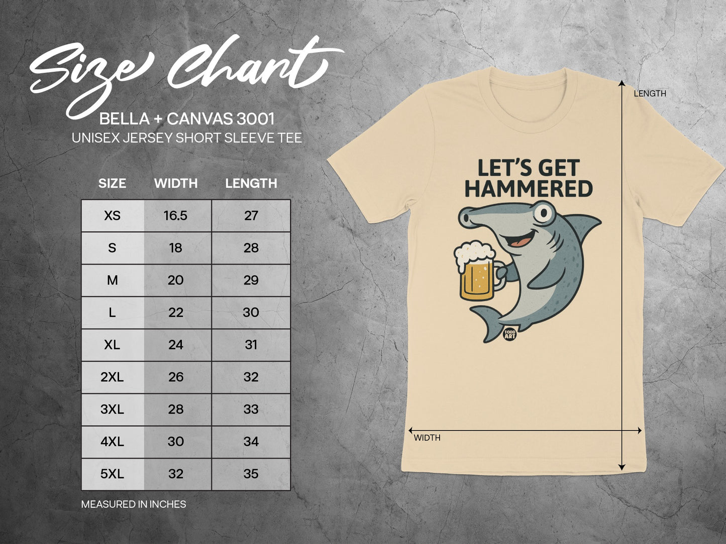 Funny Let's Get Hammered Graphic Tee Shirt