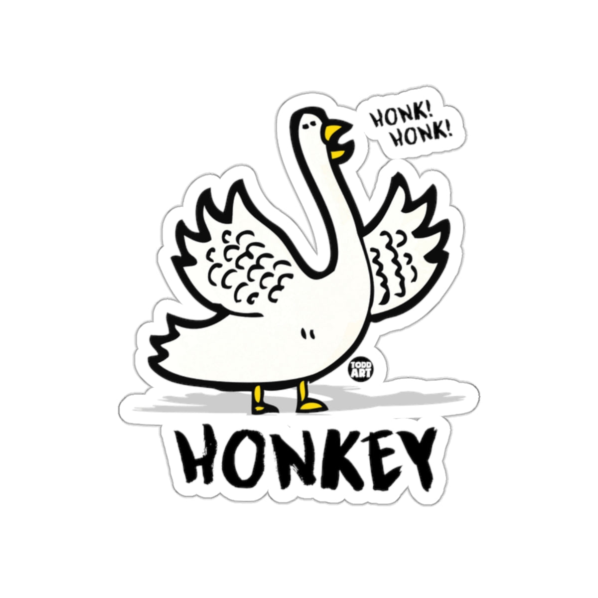 Funny Honking Goose Sticker Honk Honk Honkey Design