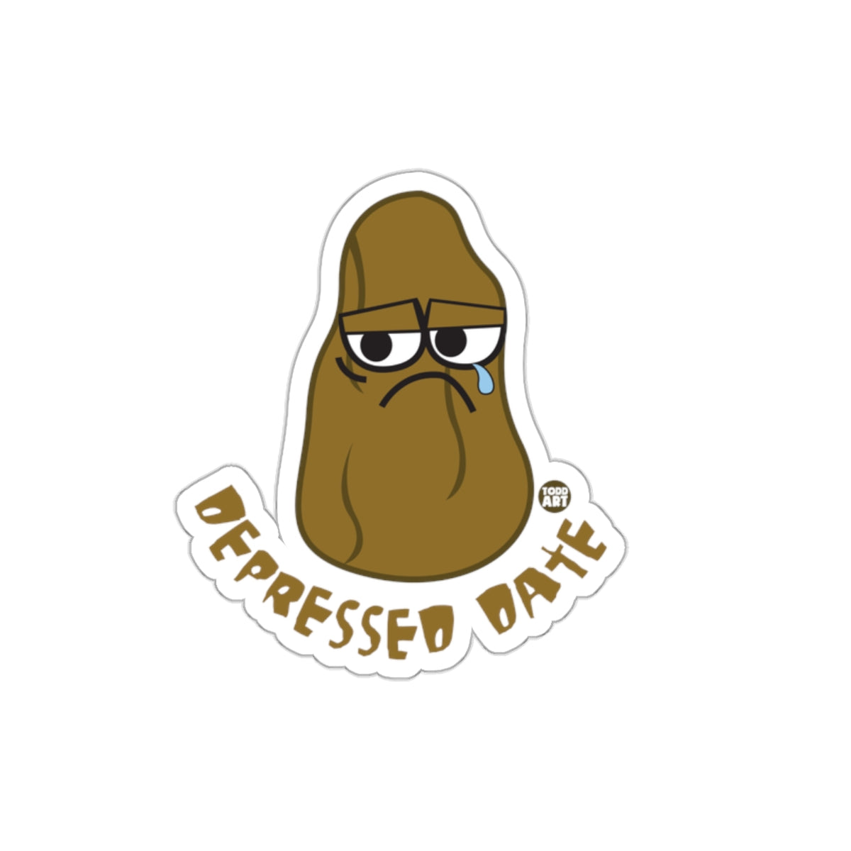Depressed Date Sticker Cute and Funny Emotional Art