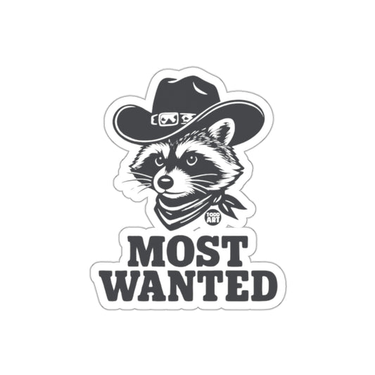 Most Wanted Bandit Raccoon Cowboy Artistic sticker