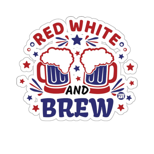 Red White and Brew Stars and Beers Graphic Product