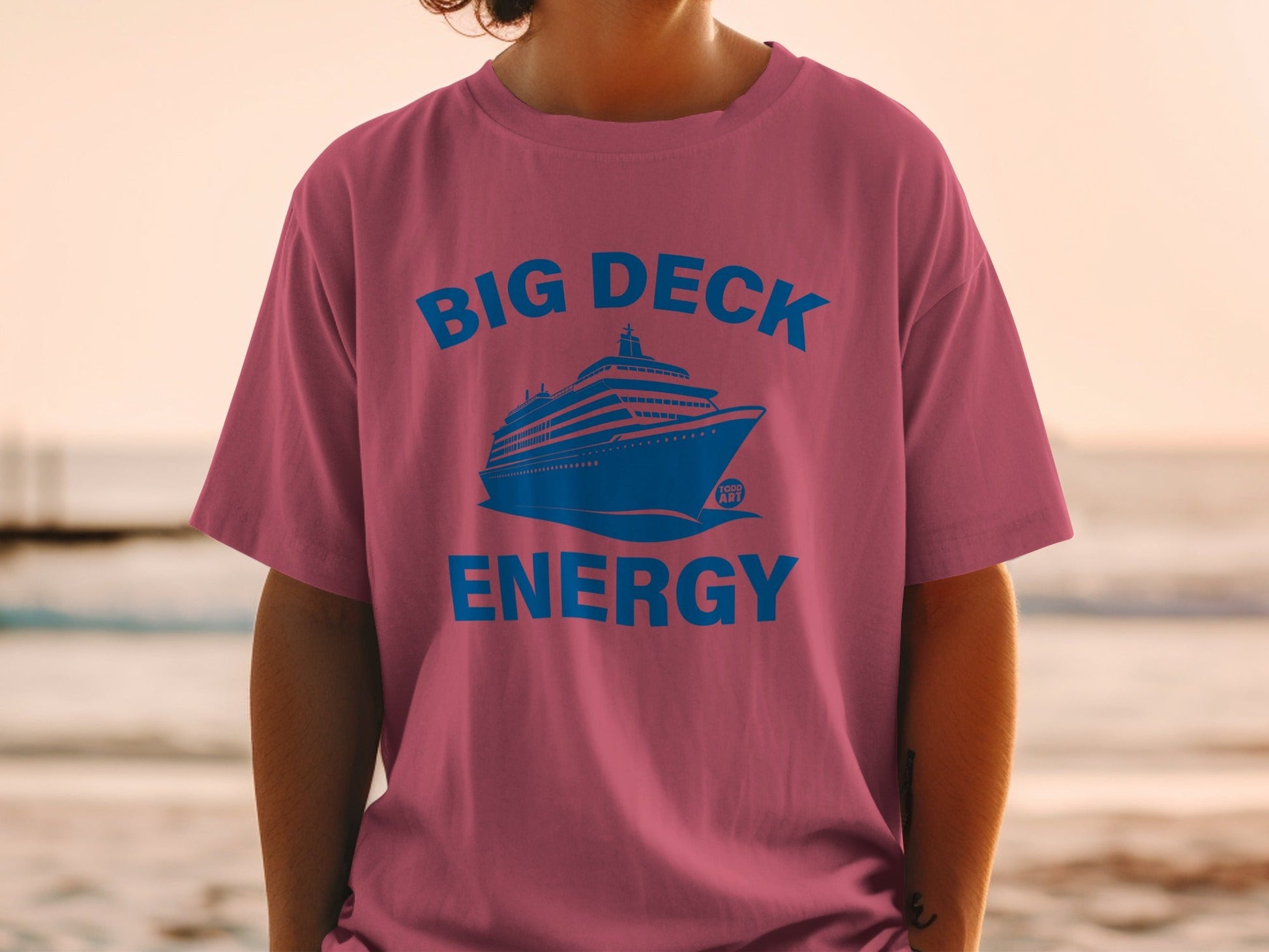Big Deck Energy Cruise Ship Graphic T-Shirt