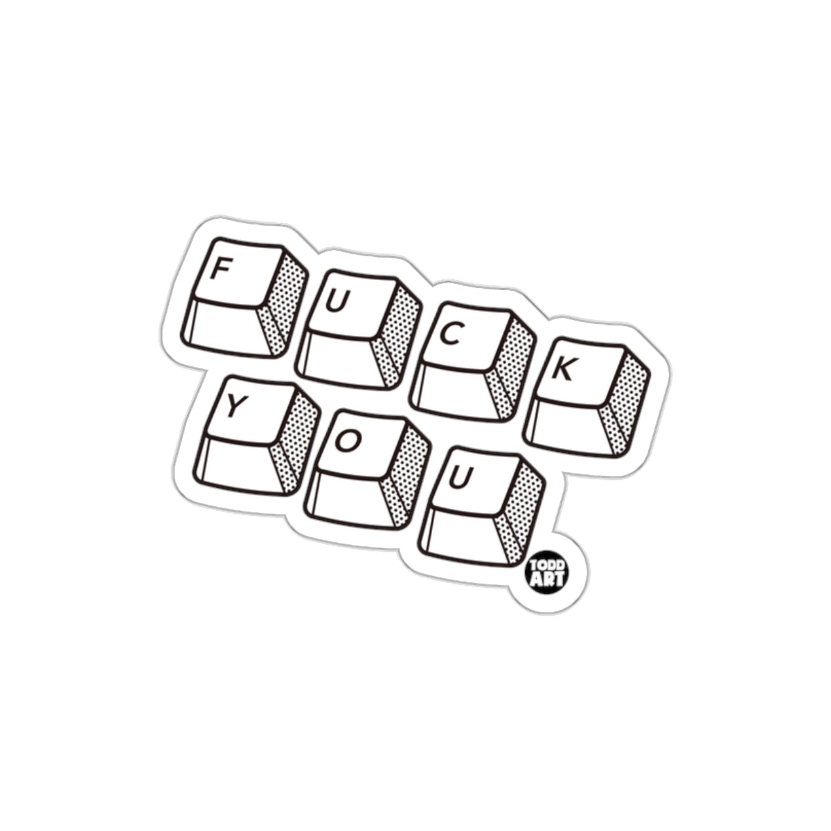 Keyboard Design Todd Art Sticker for Laptops and Notebooks