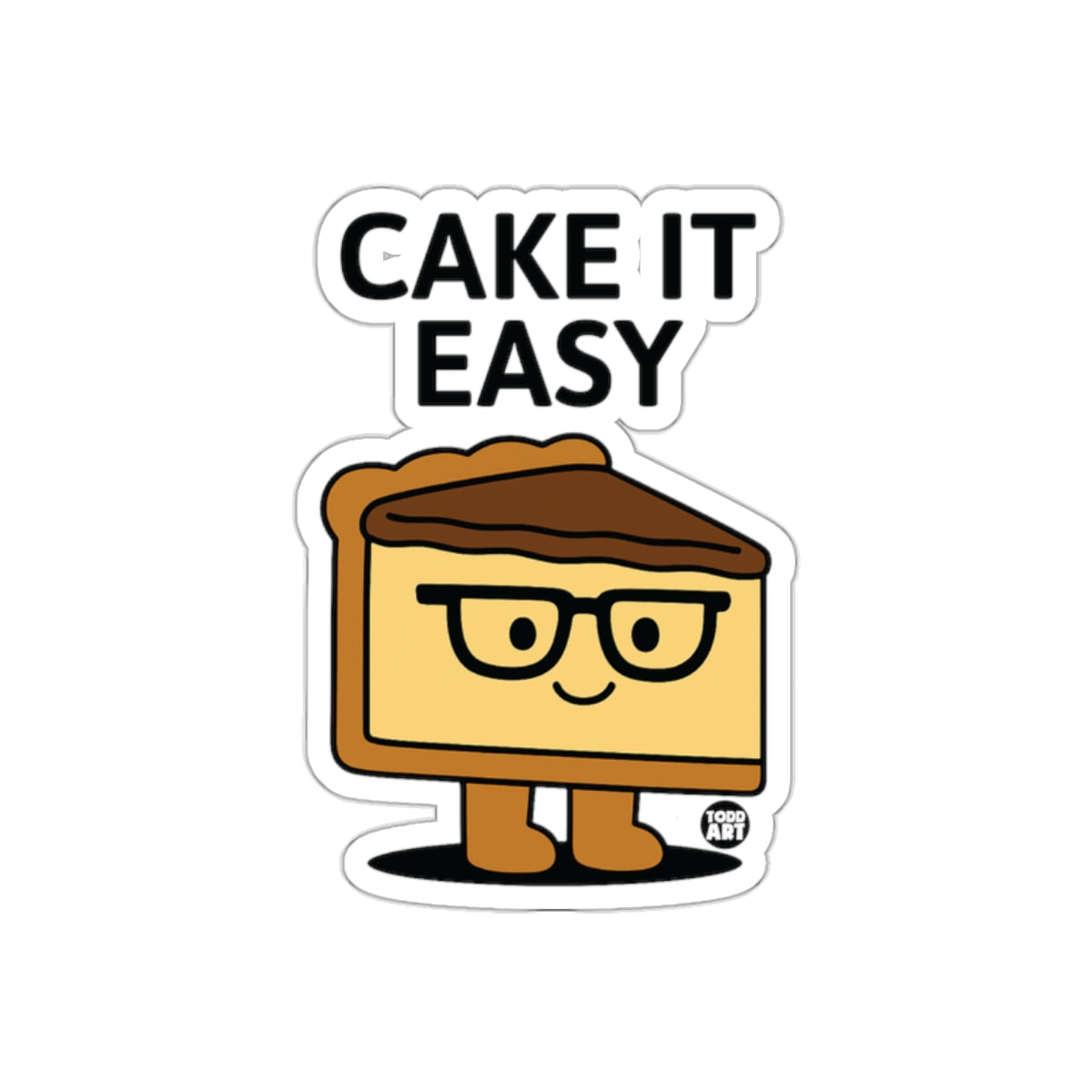 Cake It Easy Funny Cartoon Sticker Product