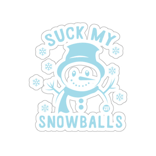 Suck My Snowballs Frosty Fun Snowman Design Sticker