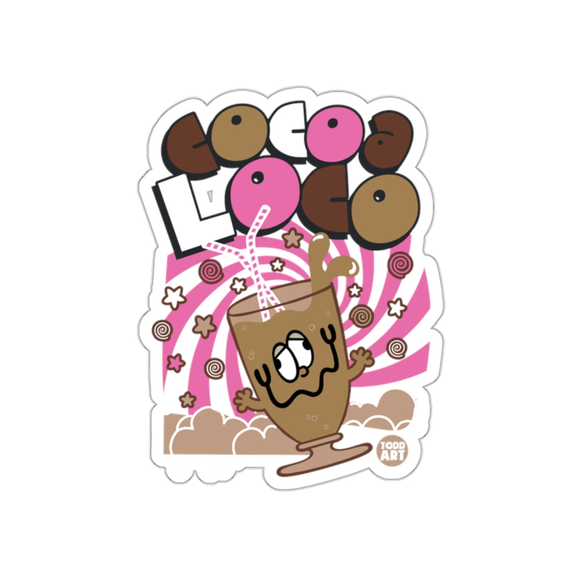 Cocoa Loco Whimsical Art Sticker for Your Collection