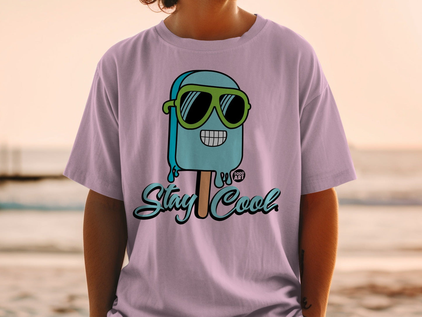 Stay Cool Graphic Tee with Fun Cartoon Design