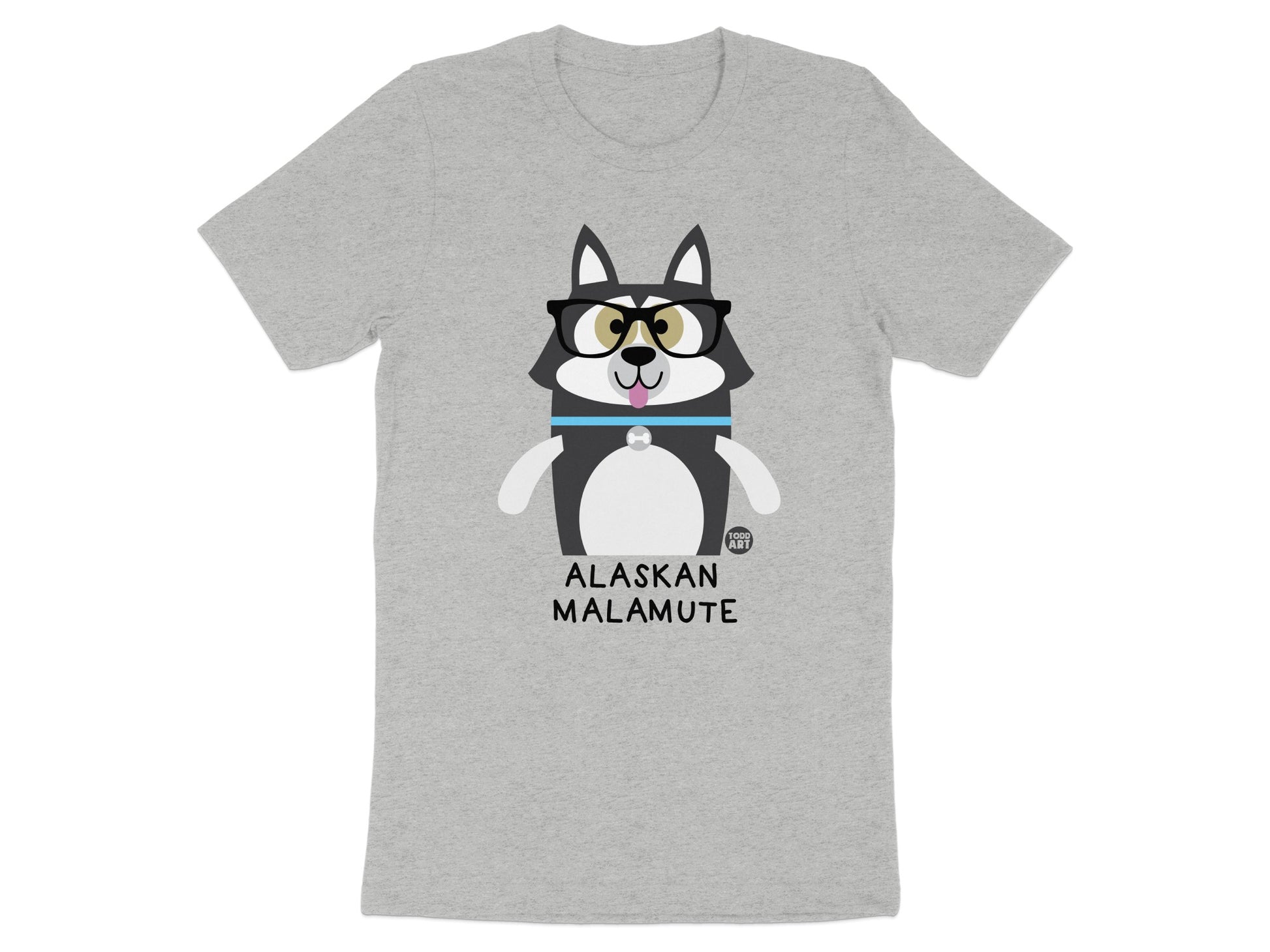 Funny Hipster Style Alaskan Malamute T-shirt